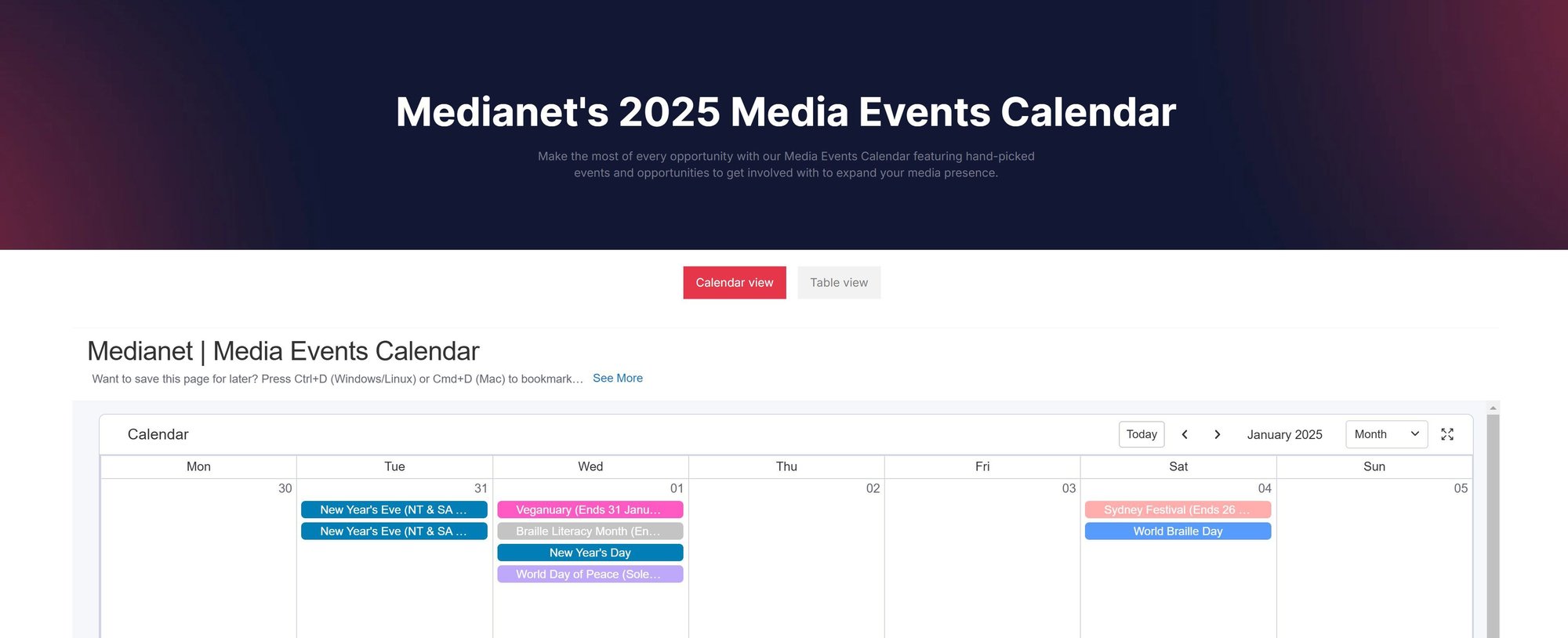 2025EventsCalendar