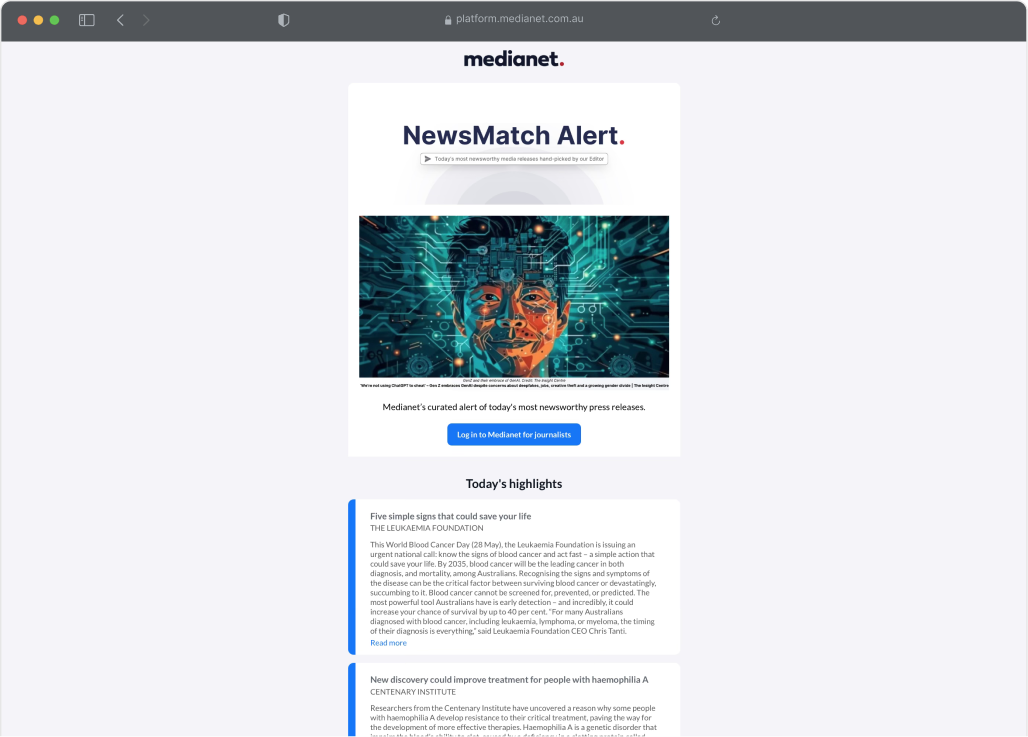 NewsMatch Alert newsletter