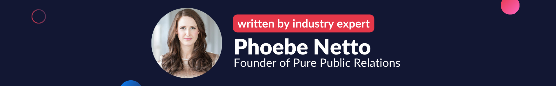 Phoebe Netto Article Header