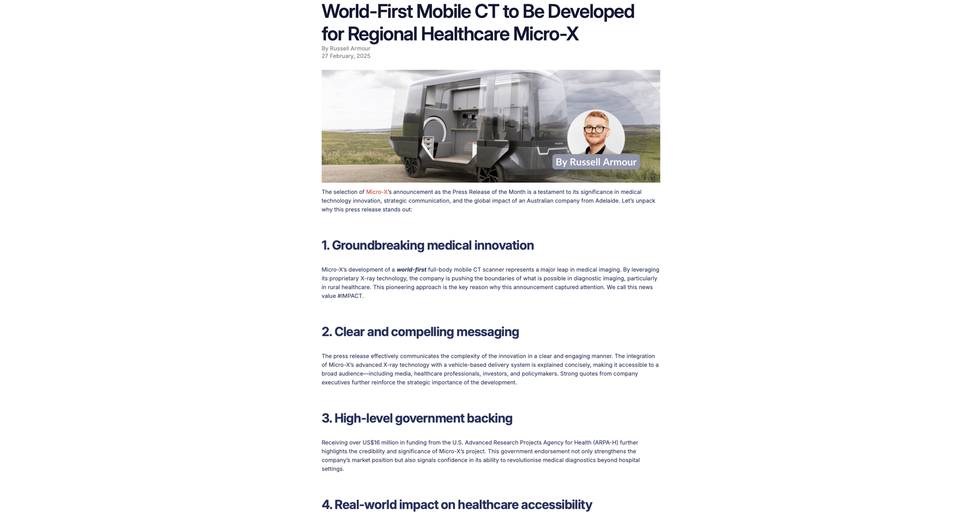 Press release feedback