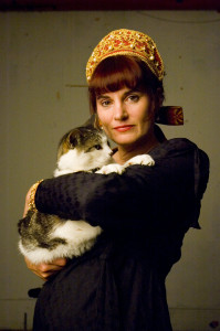 Queen Cat holding Tami. Photo by Pat Mazzera.